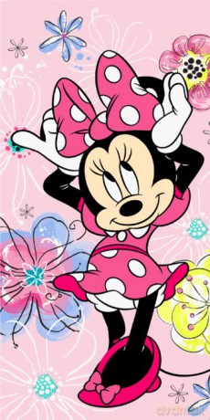 Ręcznik Minnie Pink bow 70x140