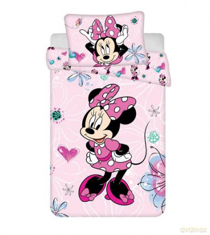 Zestaw pościeli baby Minnie Flowers 100x135+40x60