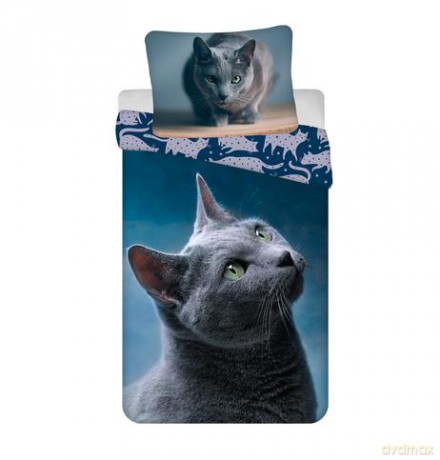 Zestaw pościeli Dark Cat 140x200+70x90