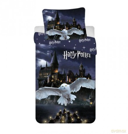 Zestaw pościeli micro Harry Potter Hogwarts Night 140x200+70x90