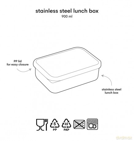 A little lovely company - Bento lunch box - Jungle - 22 x 7 x 14.5 cm
