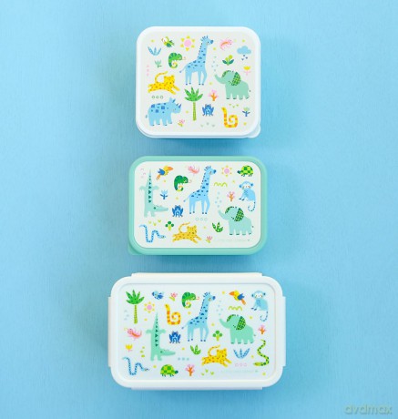 A little lovely company - Bento lunch box - Jungle - 22 x 7 x 14.5 cm
