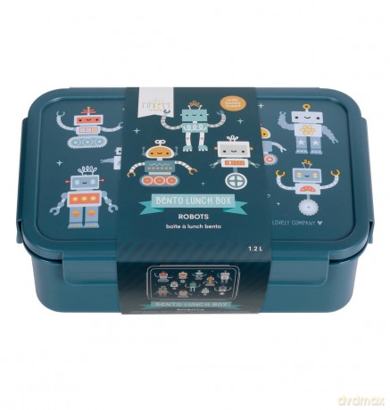 A little lovely company - Bento lunch box - Robots - 22 x 7 x 14.5 cm