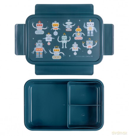 A little lovely company - Bento lunch box - Robots - 22 x 7 x 14.5 cm