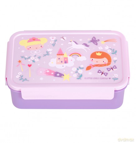 A little lovely company - Bento lunch box: Princesses - Purple - 22 x 7 x 14.5 cm