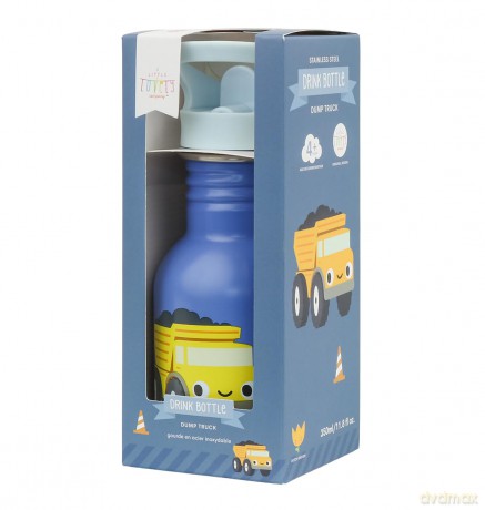 A little lovely company - Little stainless steel drink bottle - Dump truck - 7 x 17 x 7 cm