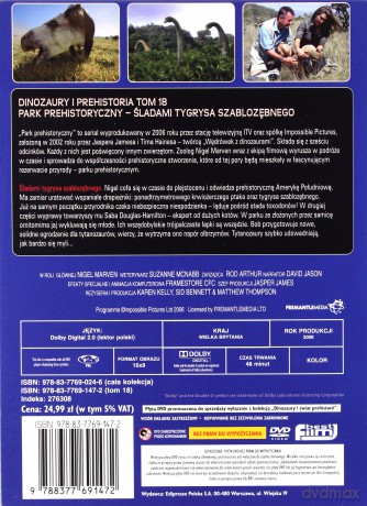 Dinozaury i Świat Prehistorii: Tom 18. Park Prehistoryczny - Śladami tygrysa szablozębnego (booklet) [DVD]