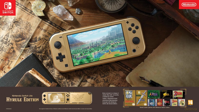 Nintendo Switch Lite Hyrule Edition (No voucher included)