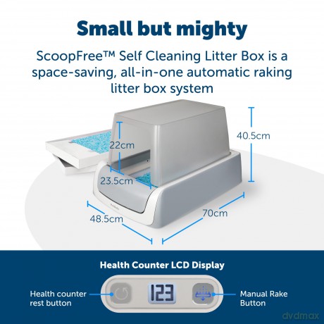 PetSafe - ScoopFree Self-Cleaning Litter Box with Hood - 2nd Gen., Grey (PAL19-17125)