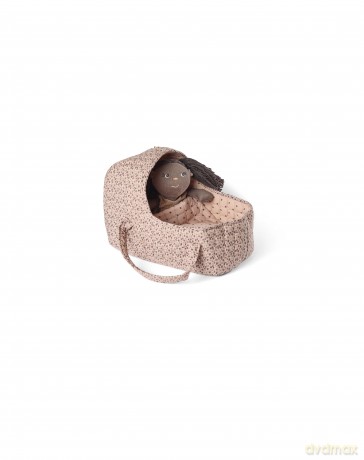 Smallstuff - Doll carrier, pillow and duvet, flowers (73200-01)