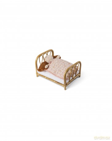 Smallstuff - Sleeping bag for doll, with pillow, birds and hearts (73100-02)