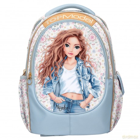 Topmodel - School Backpack FESTIVAL FUN - Cream, Gold, Light Blue