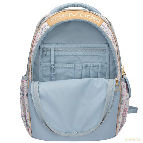 Topmodel - School Backpack FESTIVAL FUN - Cream, Gold, Light Blue