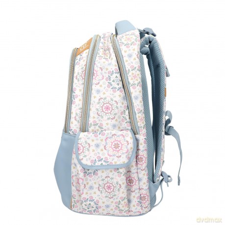 Topmodel - School Backpack FESTIVAL FUN - Cream, Gold, Light Blue