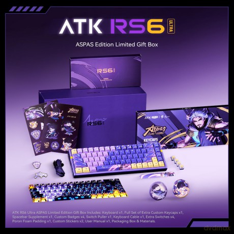 ATK RS6 Ultra White Shadow - Hall Effect Gaming Keyboard