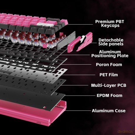 ATK RS6 Ultra White Shadow - Hall Effect Gaming Keyboard