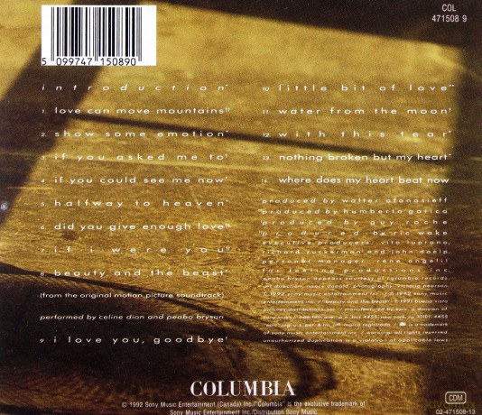 Celine Dion: Celine Dion [CD]