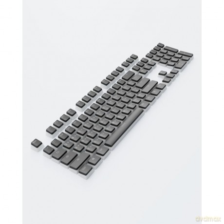 Dark Project KS-2036 PBT keycaps, ENG White/Yellow