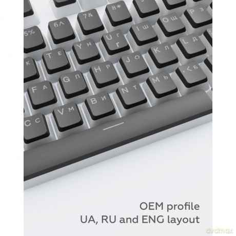 Dark Project KS-2036 PBT keycaps, ENG White/Yellow