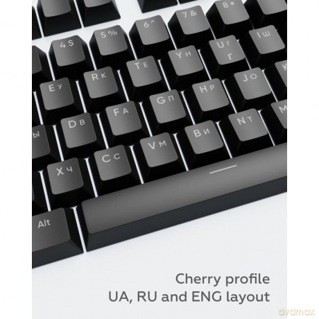 Dark Project KS-45 Keycaps PBT, ENG/RU/UA, Black