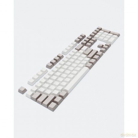 Dark Project KS-48 Keycaps PBT, ENG/RU/UA, Gray/White