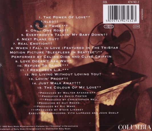 Celine Dion: The Colour Of My Love [CD]