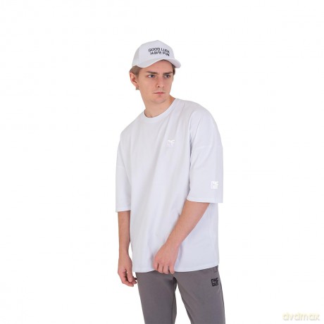 FragON - Holografic Logo Oversize T-shirt White, L/XL