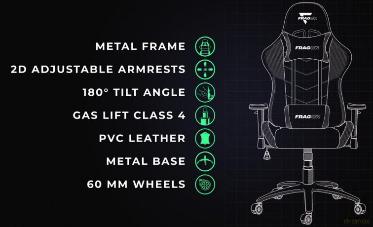 FragON Gaming Chair - 2X Series Rev. 2.0, Black