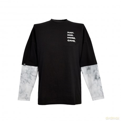 FragON tie dye long sleeve T-shirt, grey, S