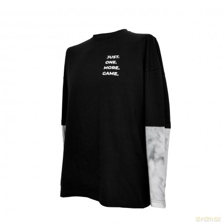 FragON tie dye long sleeve T-shirt, grey, XL
