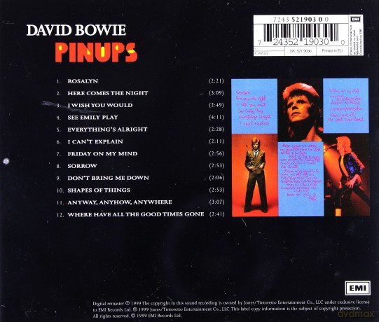 David Bowie: Pin Ups [CD]