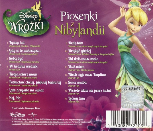 Piosenki Z Nibylandii (Wróżki) soundtrack (Disney) [CD]