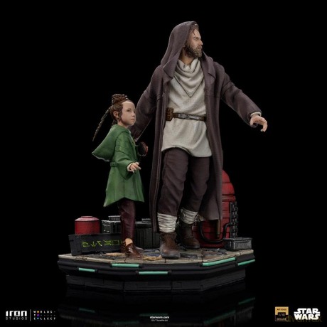 Iron Studios Star Wars - Obi-Wan and Young Leia Statue Deluxe Art Scale 1/10