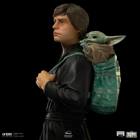 Iron Studios The Book of Boba Fett - Luke Skywalker and Grogu Training Statue Art Scale 1/10