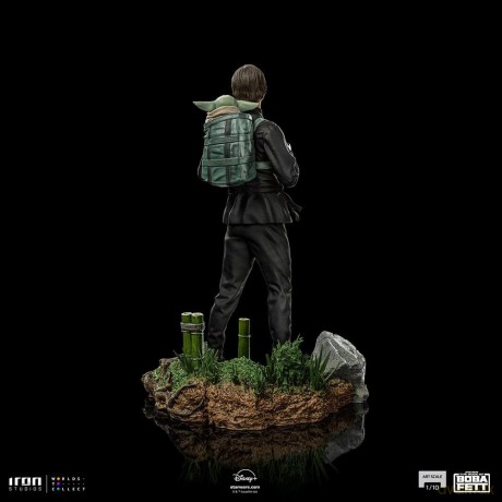 Iron Studios The Book of Boba Fett - Luke Skywalker and Grogu Training Statue Art Scale 1/10