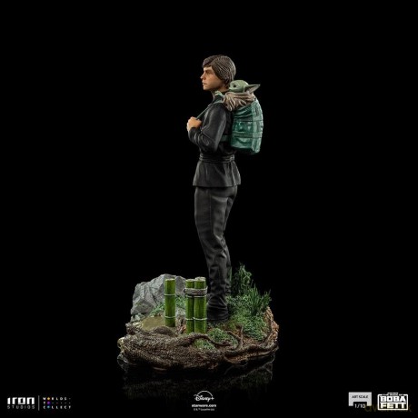 Iron Studios The Book of Boba Fett - Luke Skywalker and Grogu Training Statue Art Scale 1/10