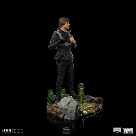Iron Studios The Book of Boba Fett - Luke Skywalker and Grogu Training Statue Art Scale 1/10