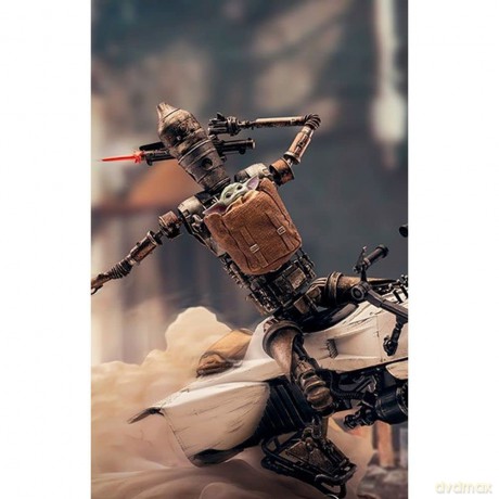 Iron Studios The Mandalorian - IG-11 and The Child Statue Deluxe Art Scale 1/10
