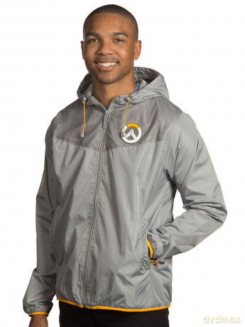 Jinx Overwatch - Logo Windbreaker Jacket Grey, S
