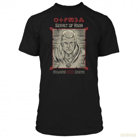 Jinx The Witcher 3 - Wanted Poster T-shirt Black, S