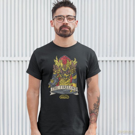 Jinx World of Warcraft - Ragnaros Stained Glass Premium T-shirt Black, L