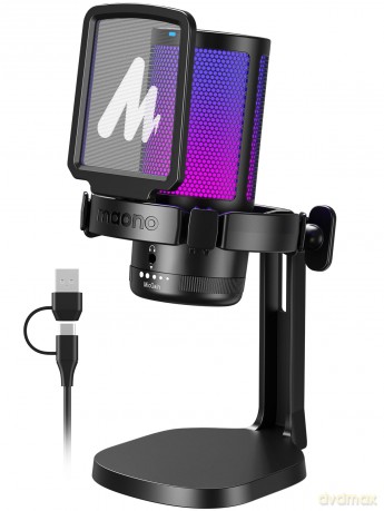 MAONO DGM20 GamerWave Condenser USB Gaming RGB Microphone