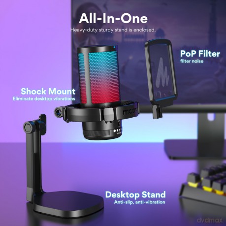 MAONO DGM20 GamerWave Condenser USB Gaming RGB Microphone