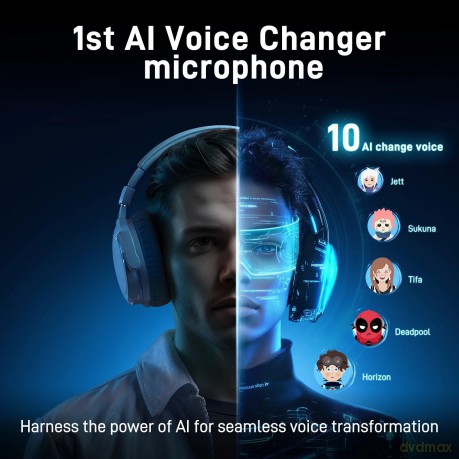 MAONO DM40 Pro Condenser RGB USB/Wireless AI Gaming Microphone, black