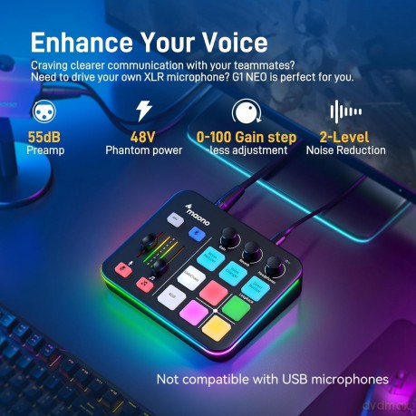 MAONO Maonocaster G1 NEO Audio Mixer For Game Streamer
