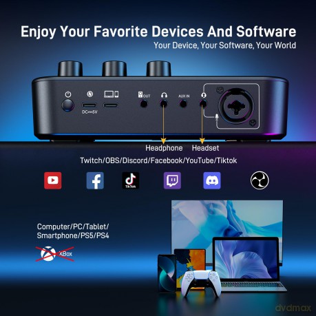 MAONO Maonocaster G1 NEO Audio Mixer For Game Streamer