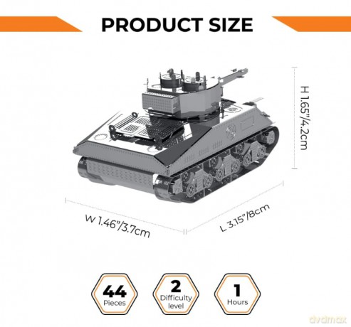 Metal Time | M4 Sherman, 44 parts | World of Tanks