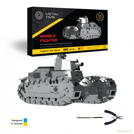 Metal Time | Nimble Fighter Mechanical model DIY kit of tank, 179 parts | World of Tanks