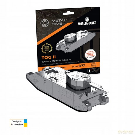 Metal Time | TOG II* Static model DIY kit of tank, 29 parts | World of Tanks