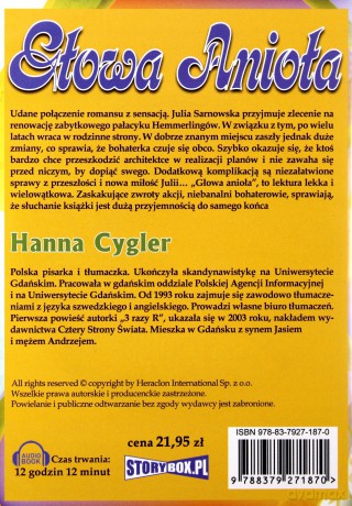 Głowa anioła - Hanna Cygler [AUDIOBOOK] [CD-MP3]